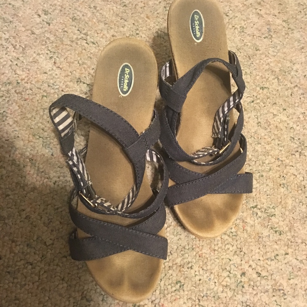 FINAL SALE❗️Dr. Scholl's Demin Jean Heel Sandals